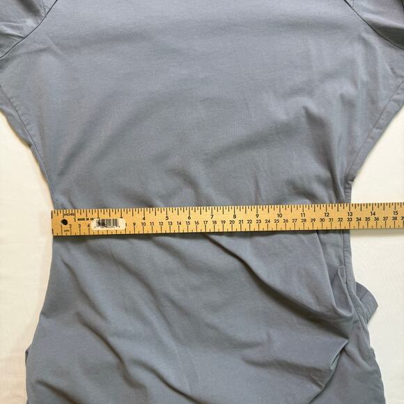 IRO Paris “Elona” Asymmetric Ruched Mini Dress Storm Blue NWT - Size Small - Picture 10 of 16